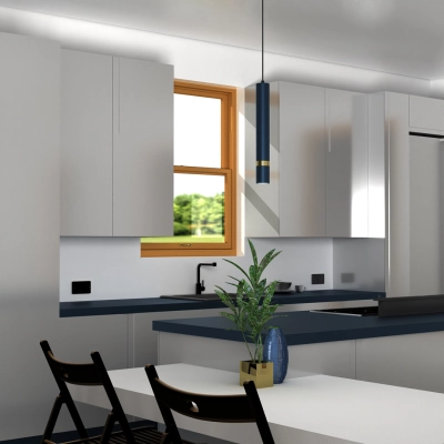lafabryka.pl Lampa wisząca JOKER NAVY BLUE/GOLD 1xGU10 MLP7725 Milagro